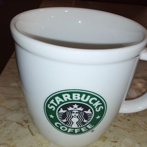 Starbucks Classic White Coffee Tea Mug Cup  with Green Logo 2006 - 14fl oz